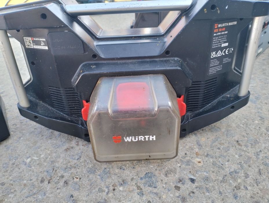 Radio șantier 18v wurth bluetooth
