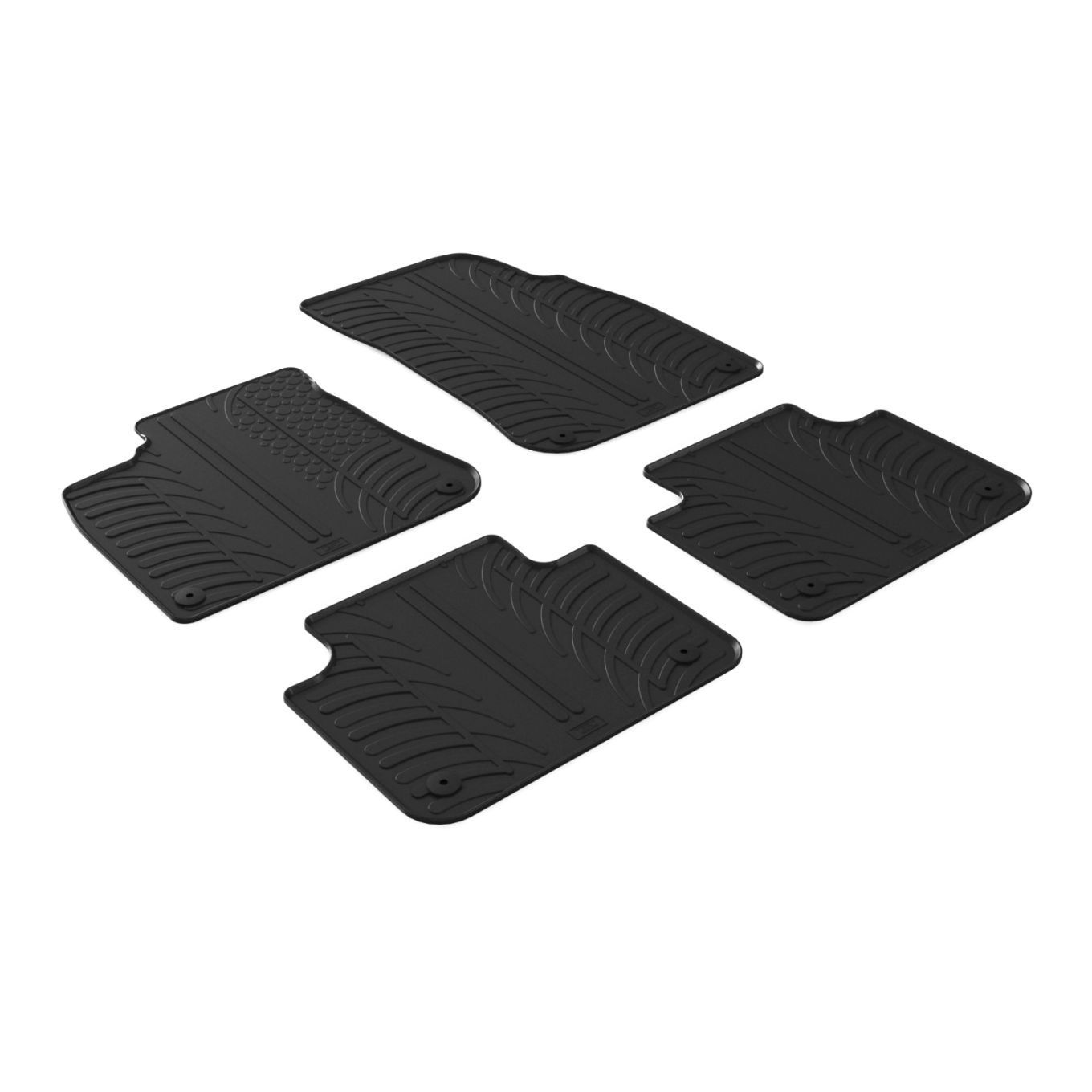 Set covorase auto din cauciuc Vw Touareg 05.2018-, SUV (Automat), Negru, Gledring, 4 buc.