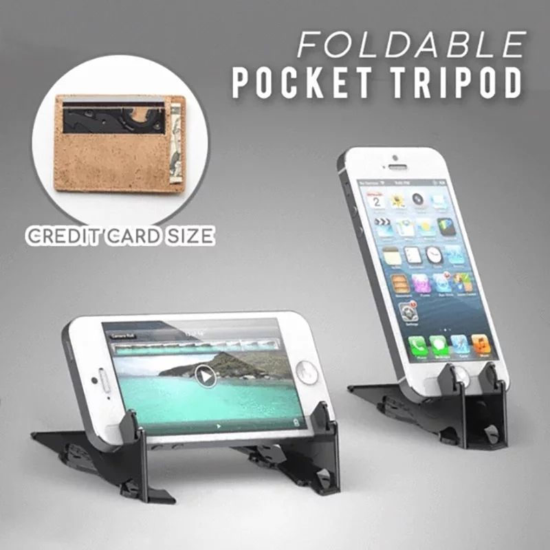 Suport telefon ultraportabil card cu unghi reglabil pocket tripod