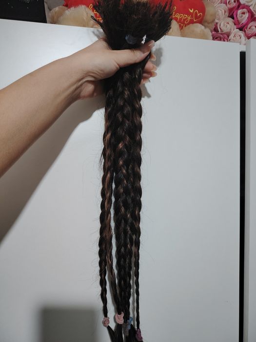 Vând extensii din par natural Brown Caramel (prindere cheratină)