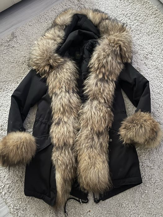 Haina blana bej/negru (parka)