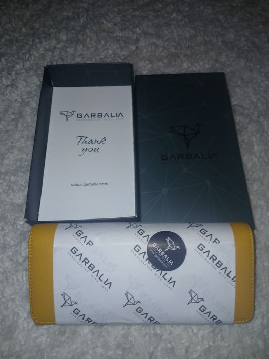 НОВО! Портмоне Garbalia естествена кожа горчица