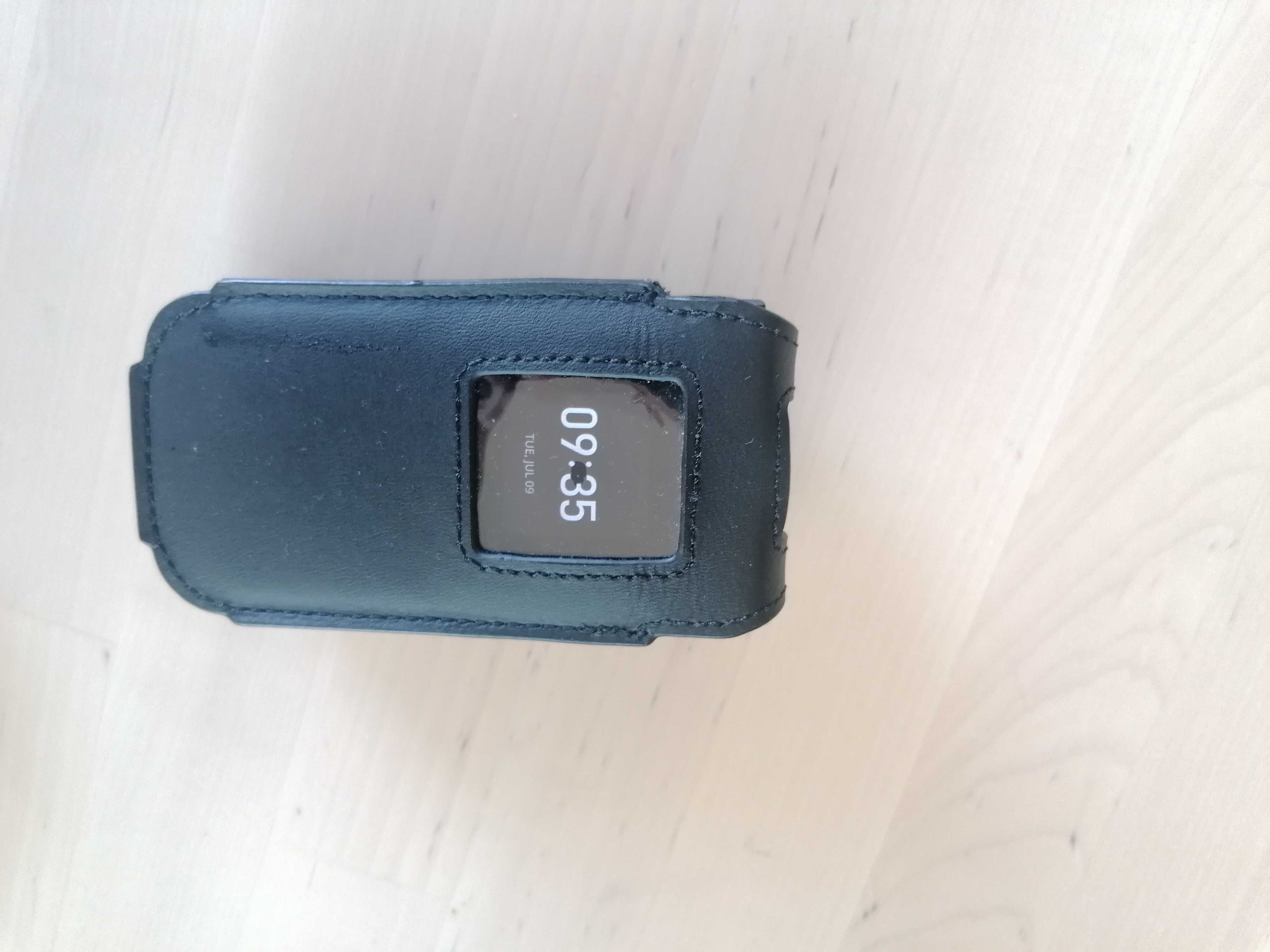 Nokia 2720 flip + калъф от естествена кожа