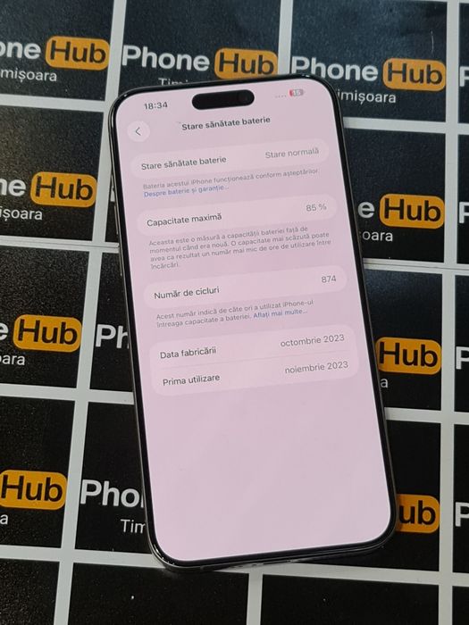 Iphone 15 pro max 256GB, folosit,stare excelentă