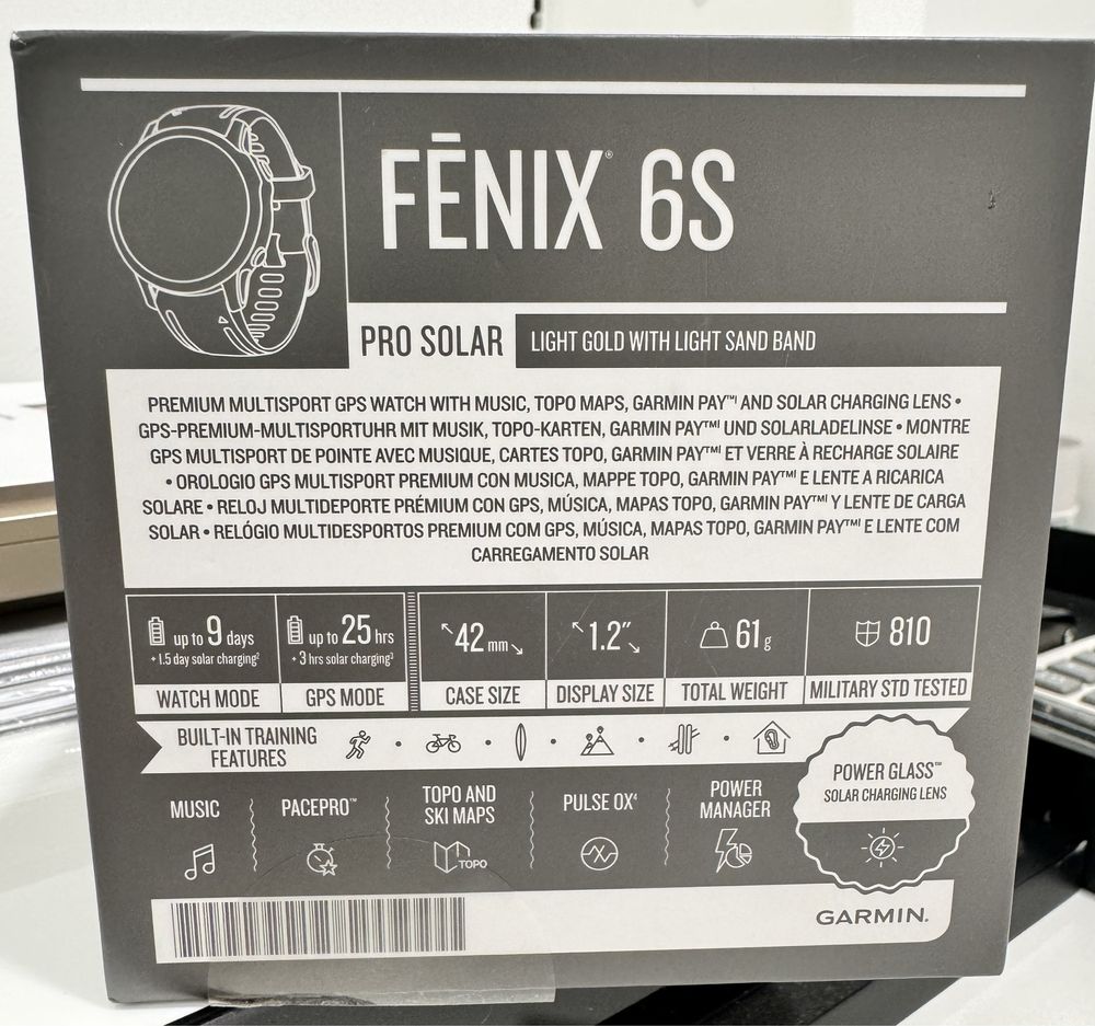 Garmin Fenix 6S Pro Solar 42 mm