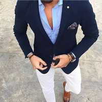 Sacou blazer slim 46 S de lux J. Lindeberg lana extrafina navy royal