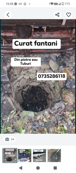 Curatare fantana decolmatare