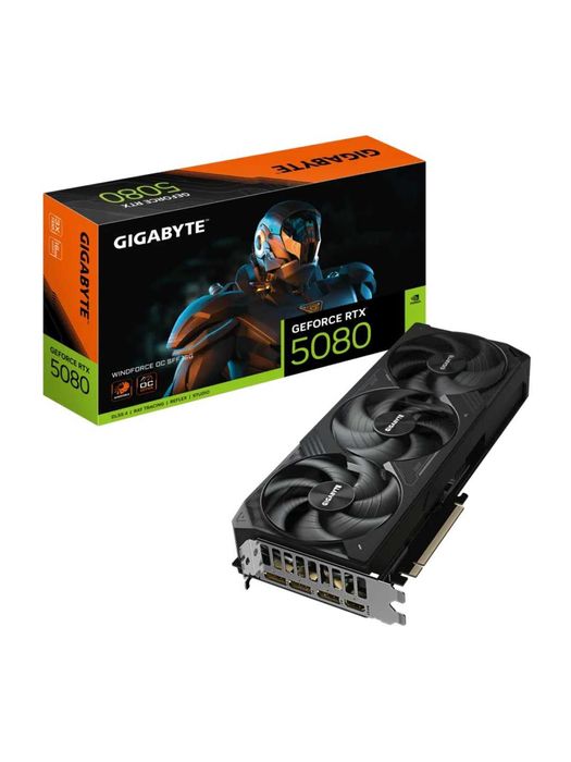 Видеокарта GIGABYTE WINDFORCE GeForce RTX 5080 16 ГБ GDDR7