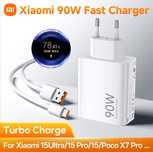 Set incarcator+cablu type-C Xiaomi 90w nou super charge original