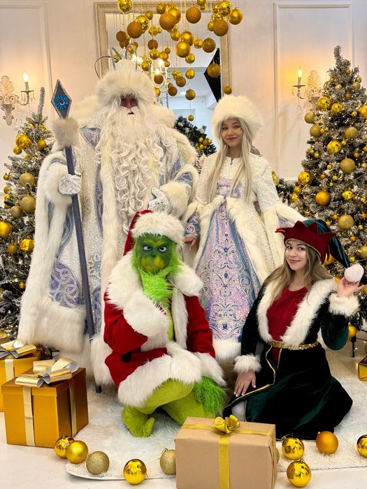 Аниматоры. Дед Мороз. Снегурочка. Qor bobo. Гринч. Шоу. Animator. Shou