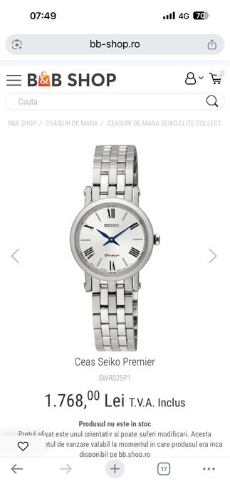 Ceas Seiko Premier dama - nou!