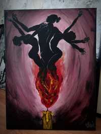 Картина с акрил "Родени от огъня"