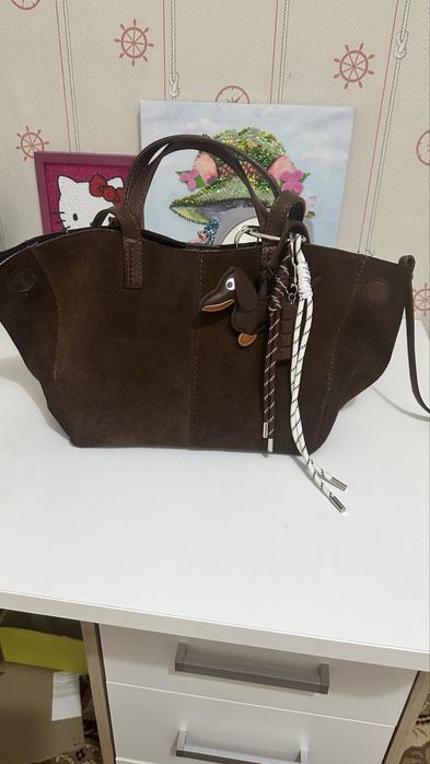 Сумка из натуральной замши