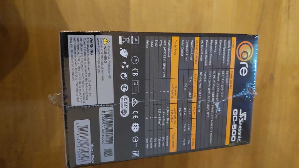 Sursa Seasonic 500W Gold SIGILATA