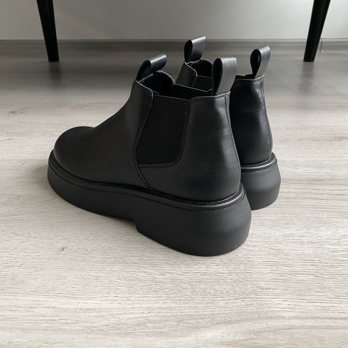 ZARA Chunky Кожени Боти/Ботуши