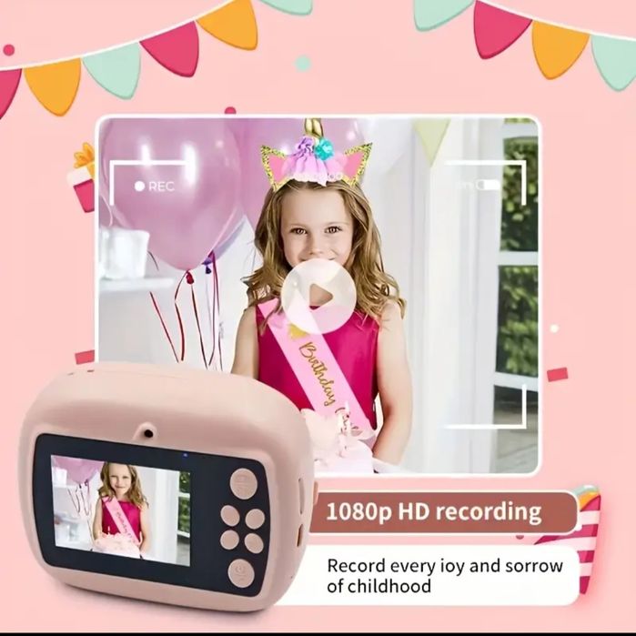 3 в 1 Детски фотоапарат с моментен термо печат