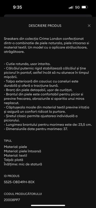 Adidas sneackers 36 CRIME Golden goose