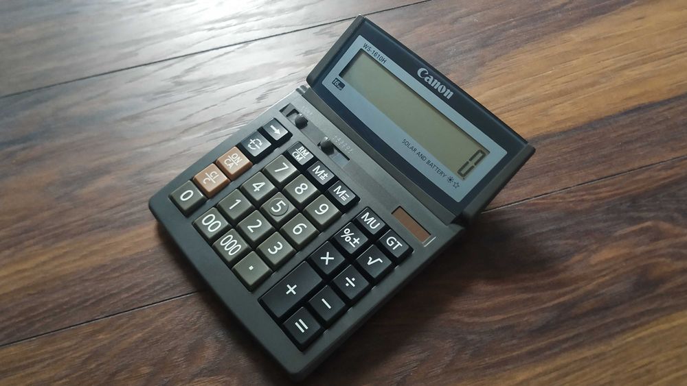 Canon Соларен калкулатор WS-1610H, 16-разряден, черен