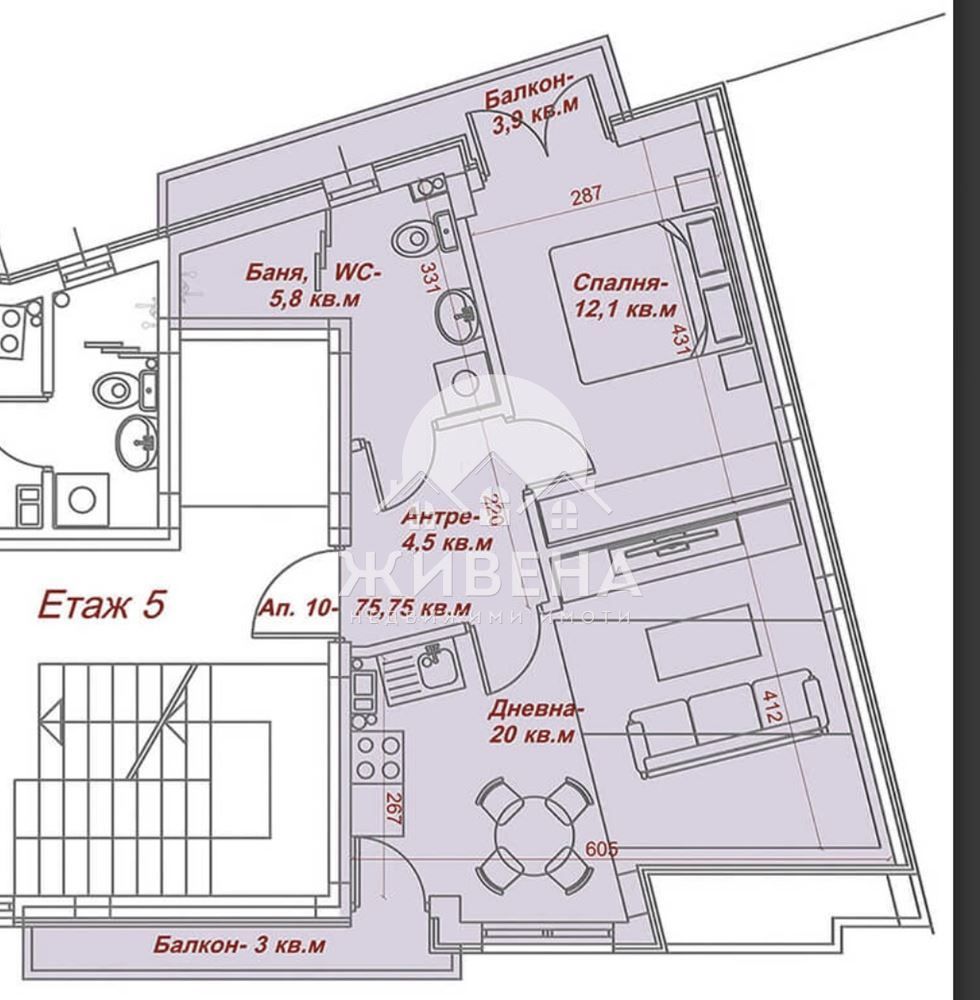 Продава се Двустаен апартамент в Варна, Погреби - 76 кв.м за 1514 €/кв.м - Снимка #8