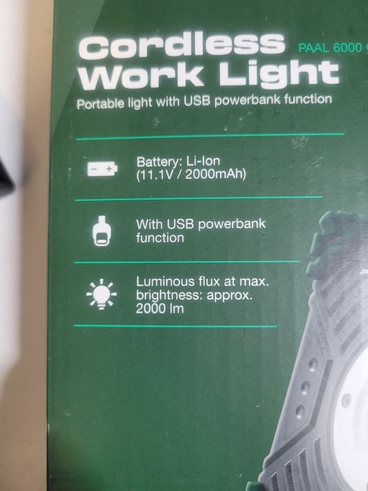 Рефлектор лампа Parkside PAAL 6000 C3