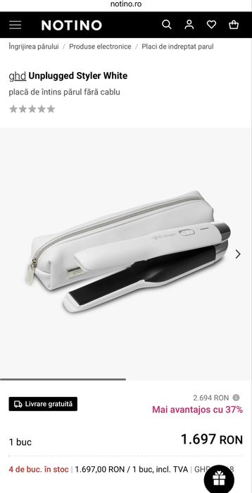 GHD unplugged Sigilat.(placa de par)