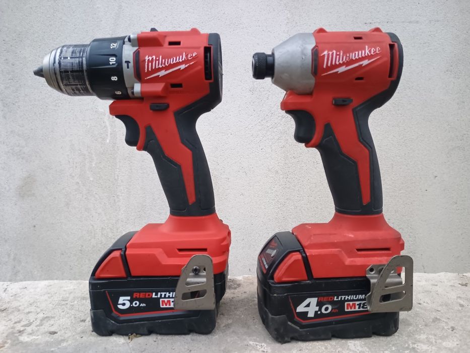Set milwaukee filetanta și impact pt biti + 2 baterii