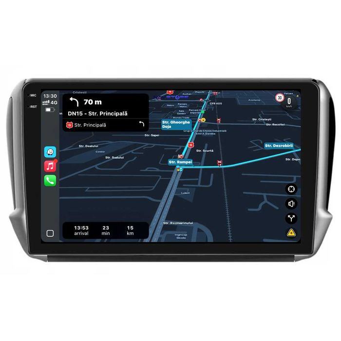 Navigatie Dedicata Andoid, Peugeot 208/2008  10Inch, Bluetooth,Carplay