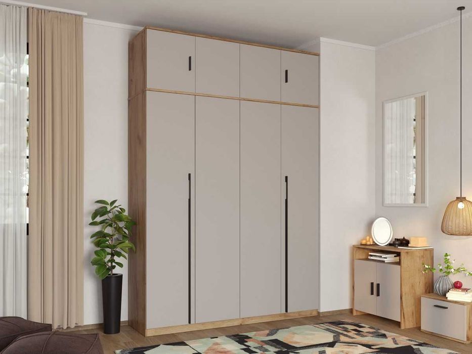 Set Mobila Dormitor Casmir / Stejar Siena C18 - Transport Gratuit