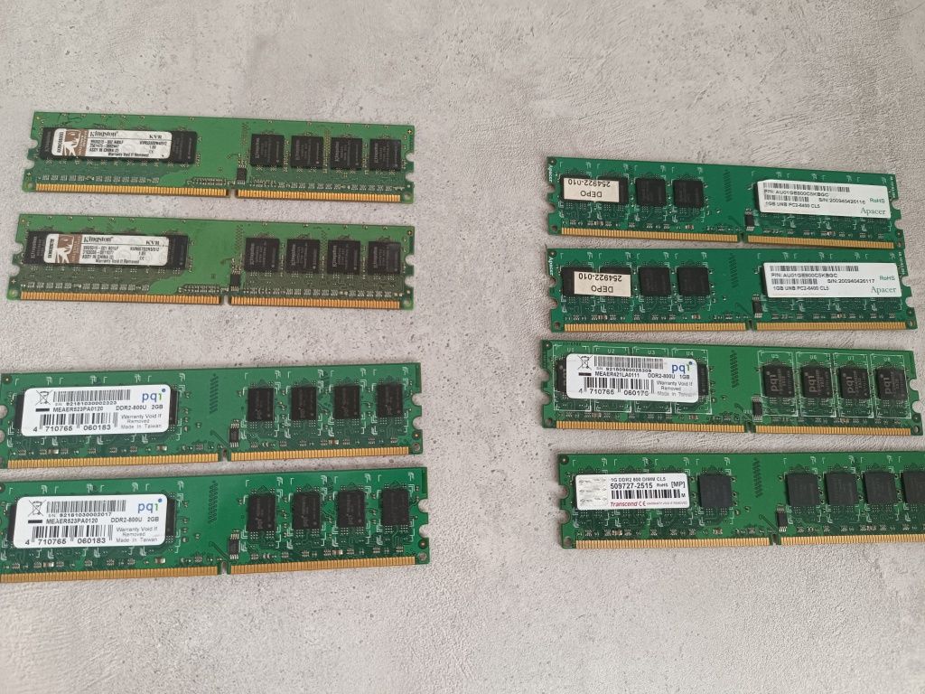ОЗУ ddr2 на 2гб, 1гб и 512мб