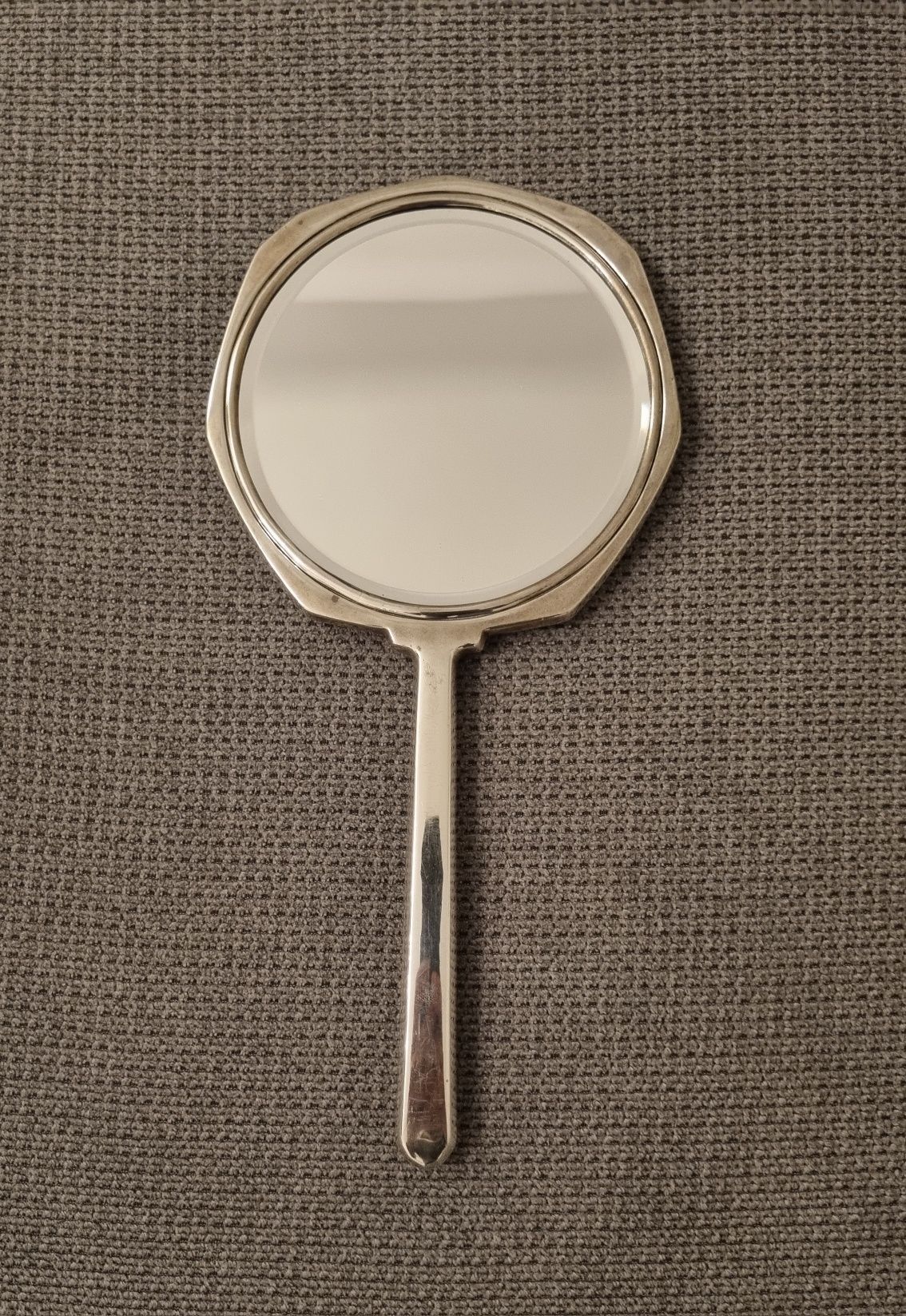 Oglinda Cristal cu rama din argint - marcata - Vintage