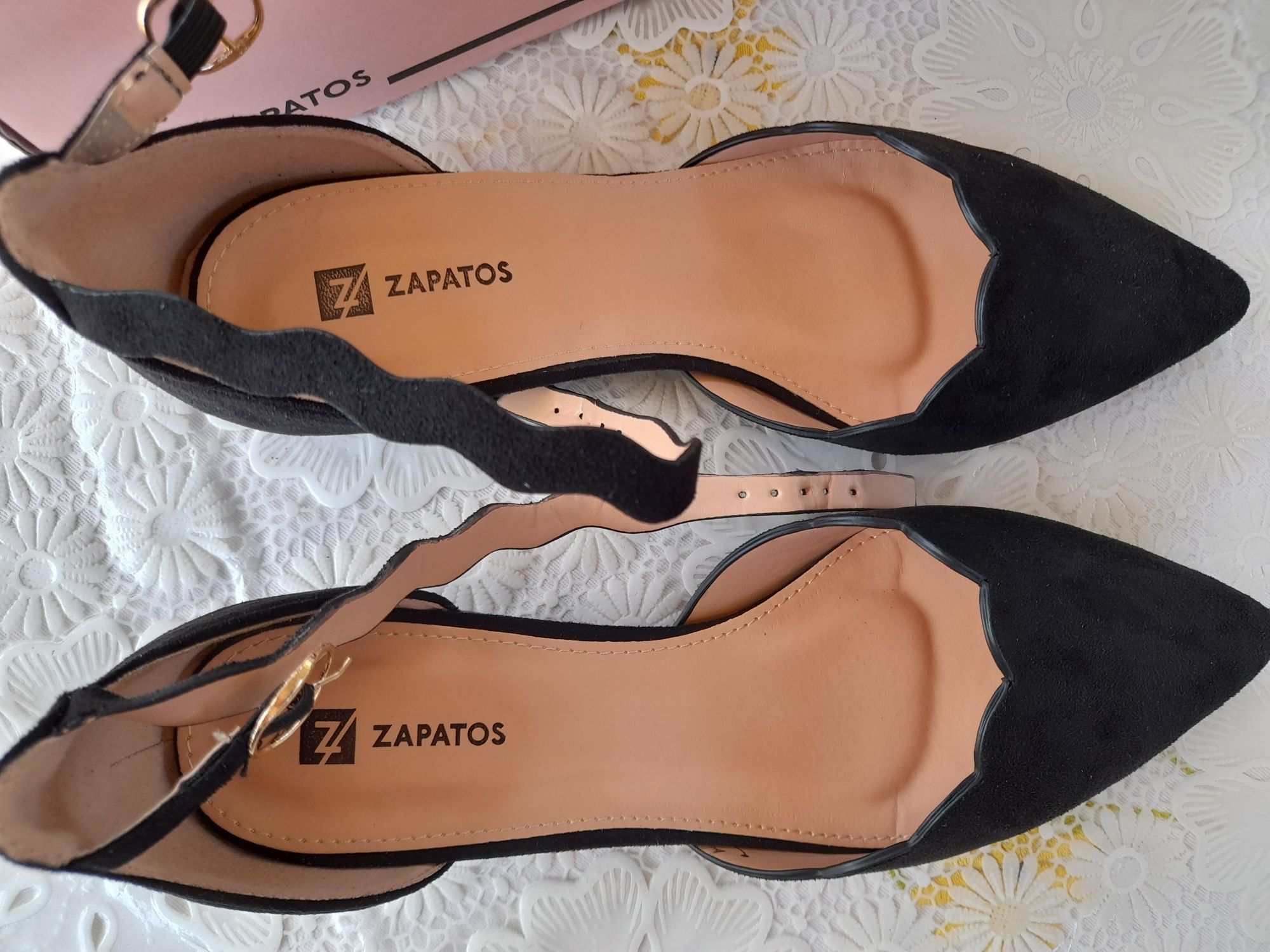 Zapatos pantofi dama negri 39EU
