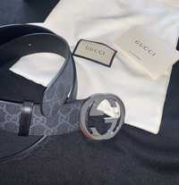 Curea originala Gucci GG Supreme belt with G buckle noua cu factura