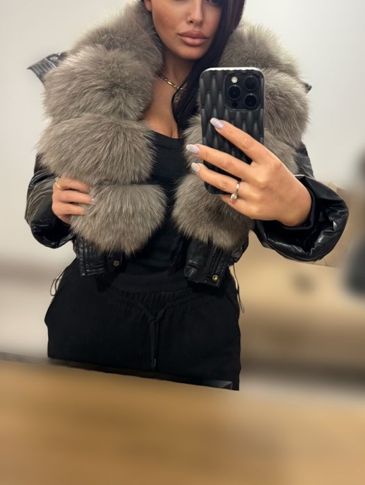 Geaca cu blana naturală