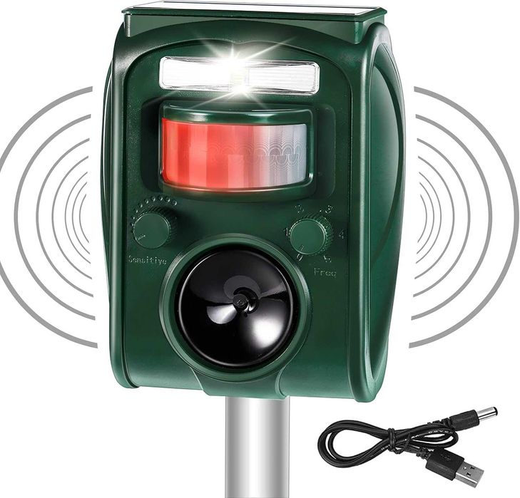 Ултразвуков репелент за котки на открито