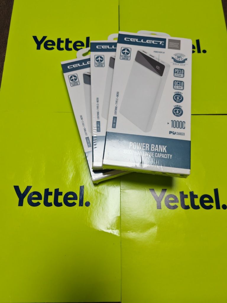 Външна батерия Cellect 10000 mAh 3in1 (Lightning + Type-C + Micro)