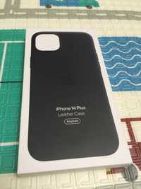 Чехол Iphone 14 Plus MagSafe черный кожанный оригинал