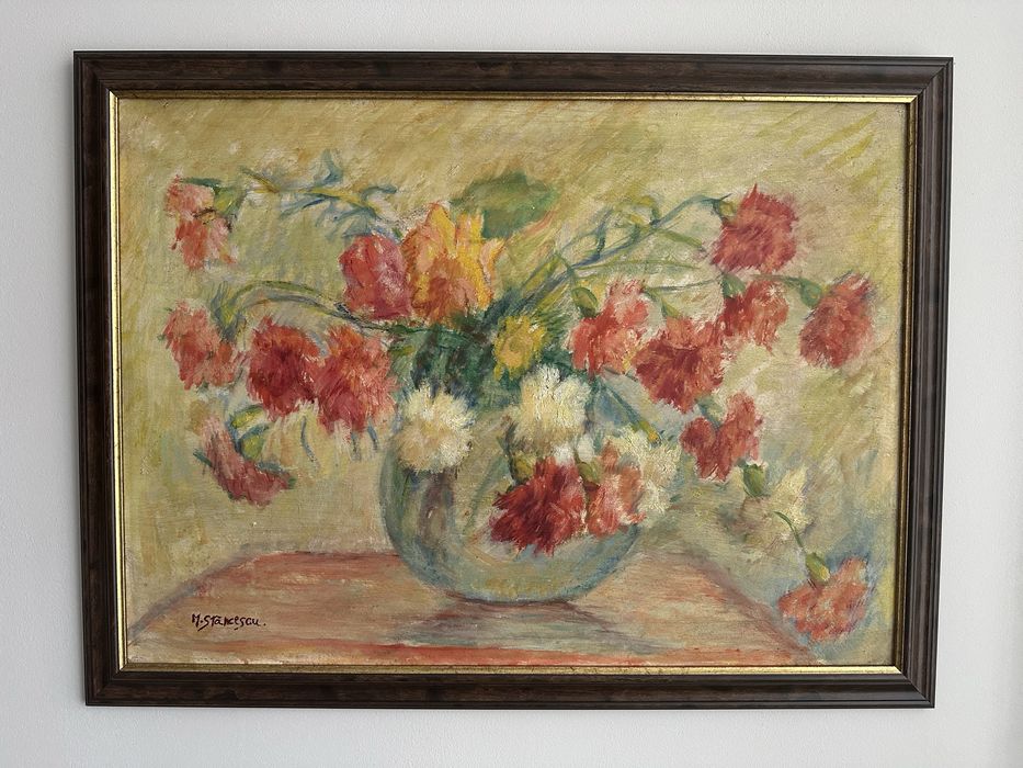 Elena Müller-Stăncescu-"Garofițe", pictură în ulei