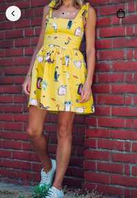 Нова свежа жълта рокля Gang - размер 38