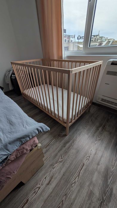 Легло, 60x120 см, бук с матрак