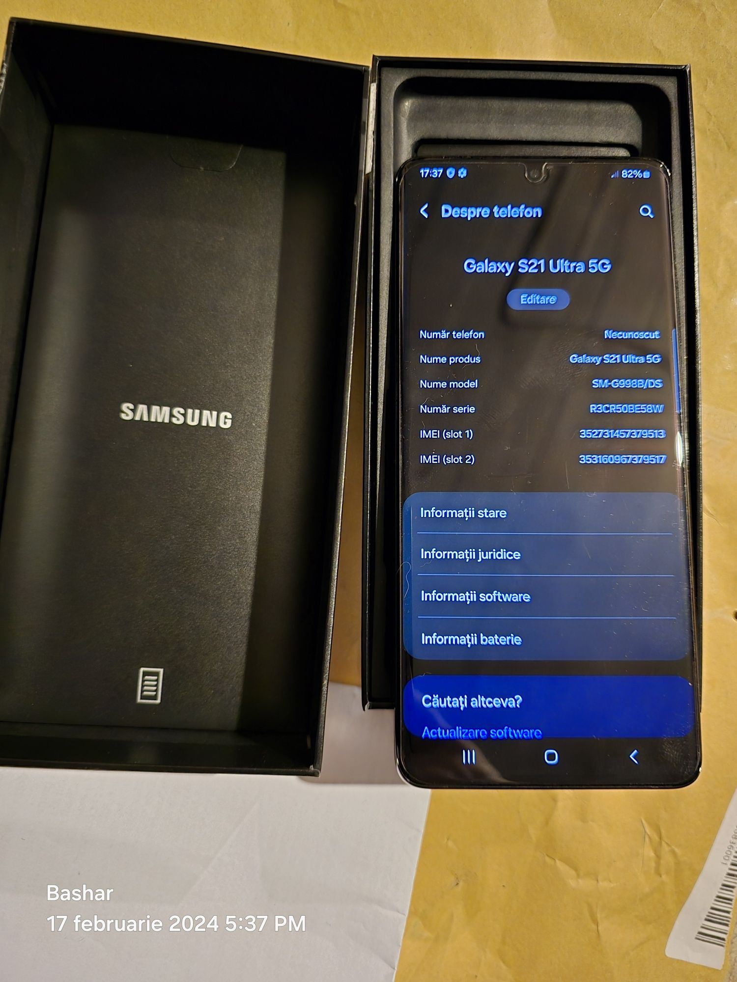 Samsung Galaxy S21 Ultra, Dual SIM, 256GB, 12GB RAM, 5G, Phantom Black