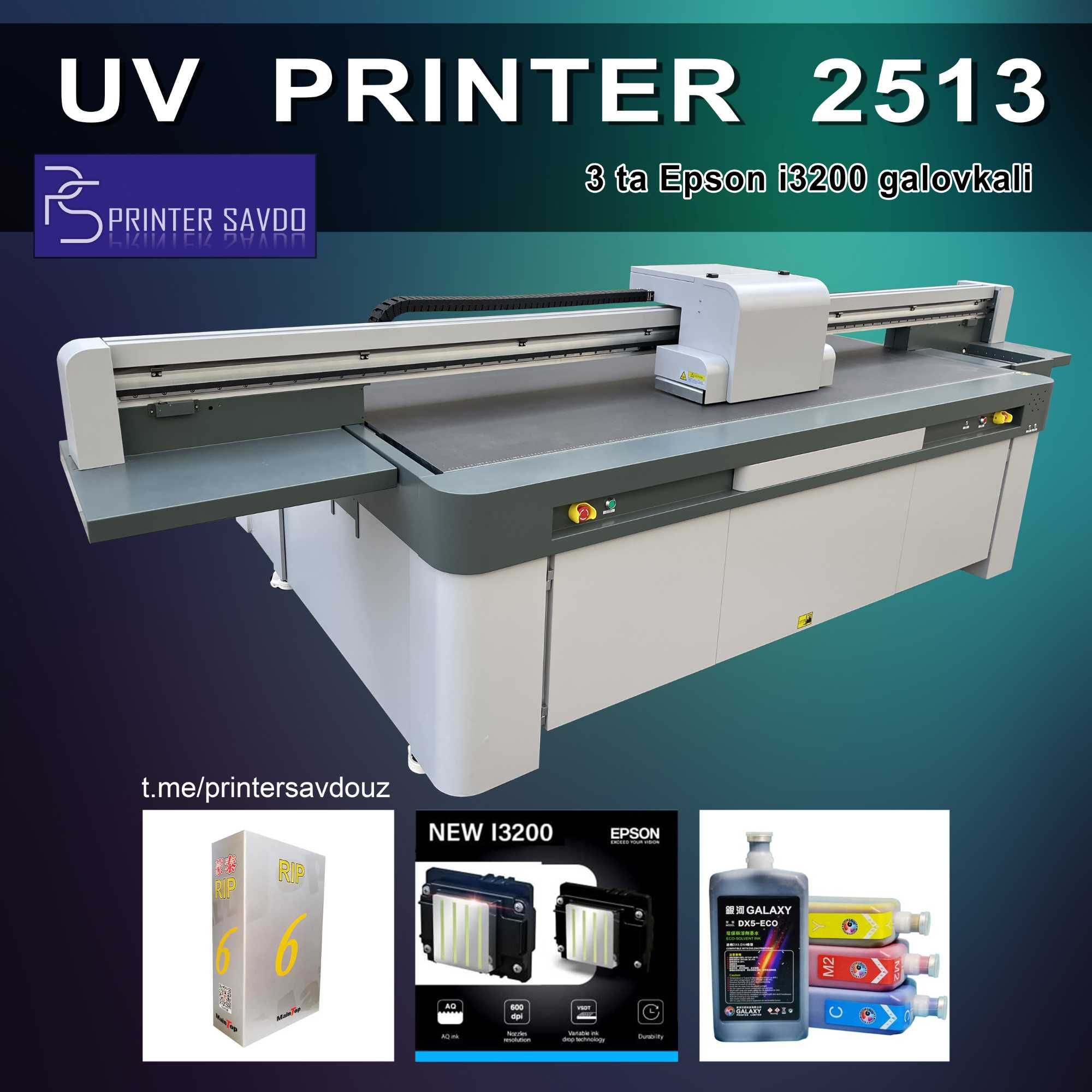 UV Printer 2513 planshet Zakazga olib kelib beramiz