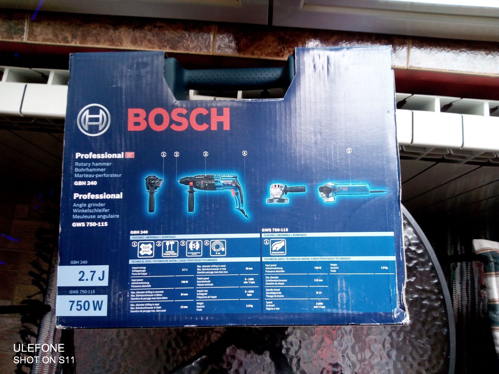 Комплект оригинал.. Bosch перфоратор и шлайф