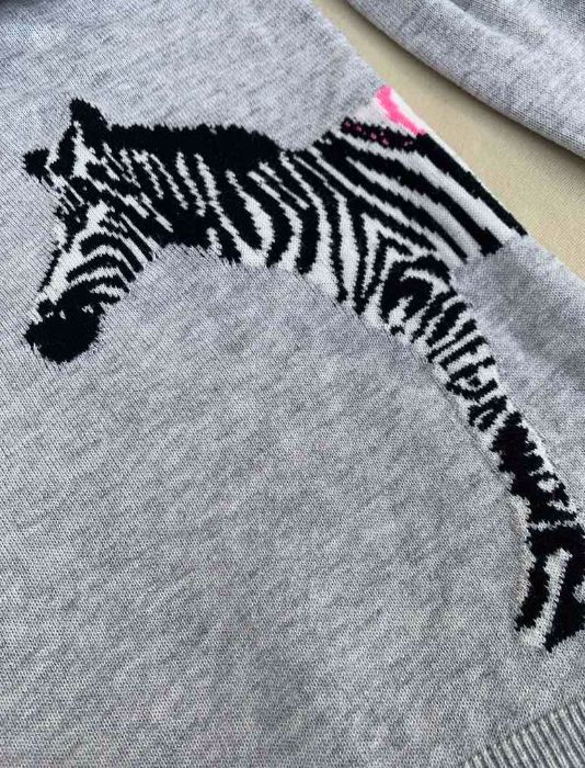 RIVER ISLAND Bluza/Pulover Fashion Jumper Gri Zebra UK Oferta 1+1