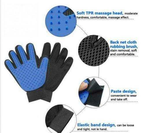 Manusa perie animale True Touch pentru caini si pisici