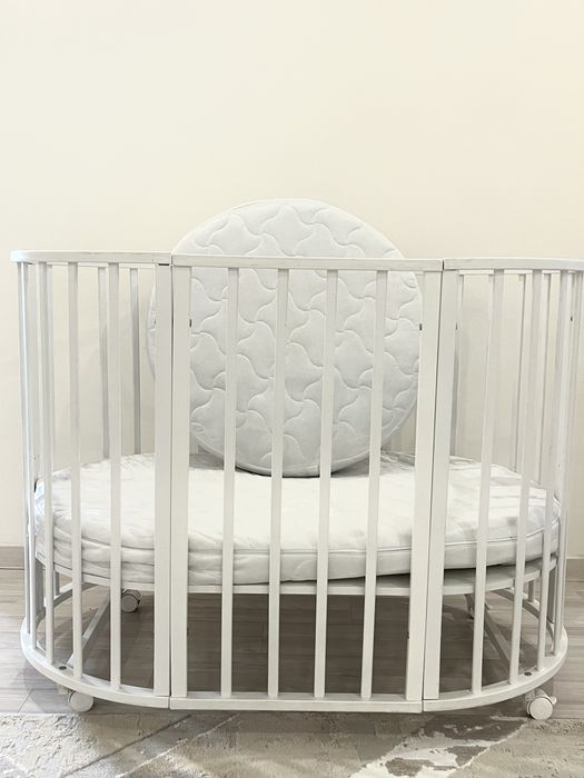 Детский белый трансформер манеж