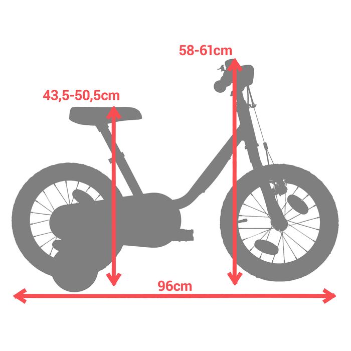 Bicicletă 14" 100 Arctic - produs resigilat - (SecondHand) Decathlon