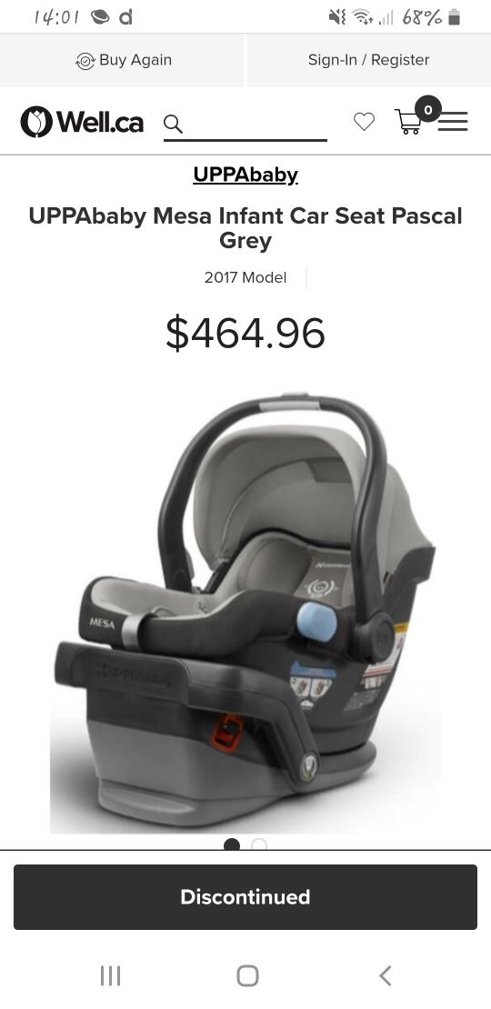 Scoica auto Uppababy mesa