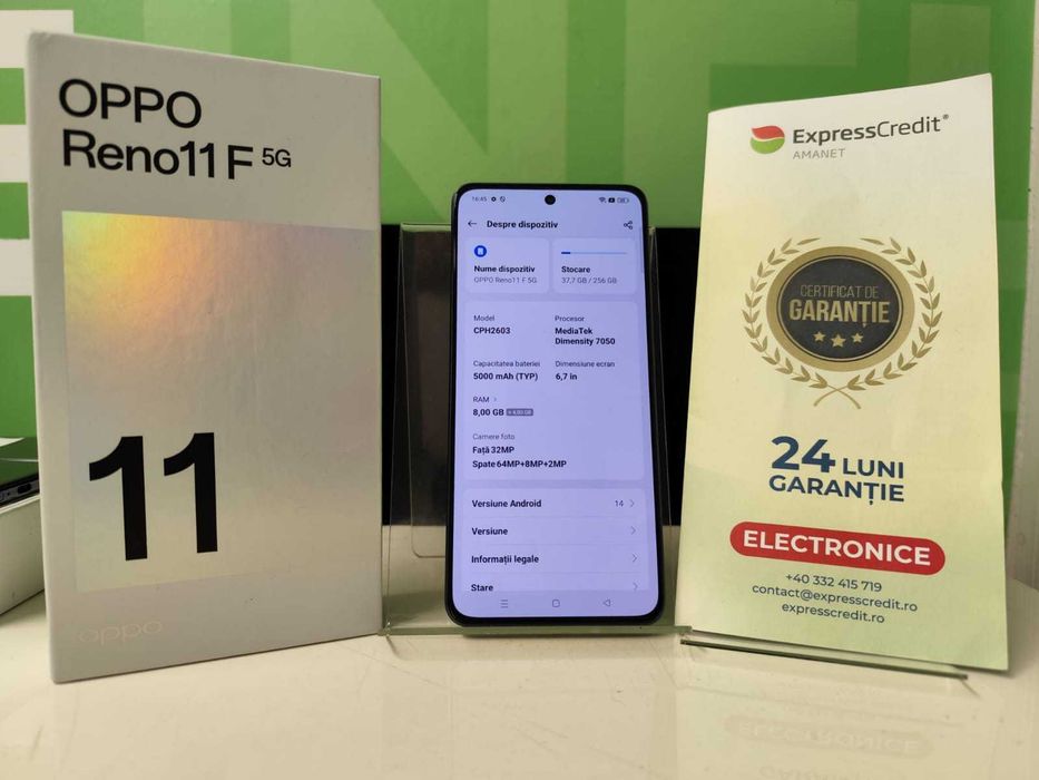 Telefon Oppo Reno 11F 5G (B.58652 Tatarasi) Garantie 2 Ani