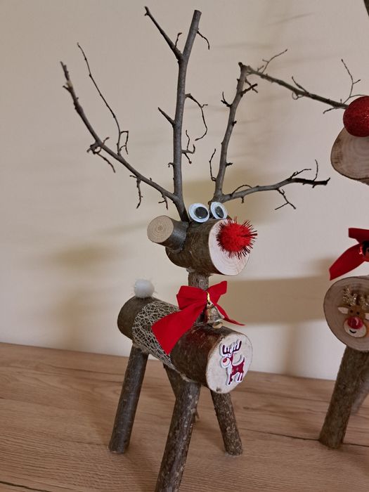 Коледни елени от дърво
