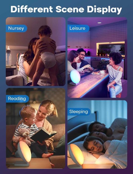 Dekala veioza RGB + ceas + incarcator wireless telefon si ceas Apple